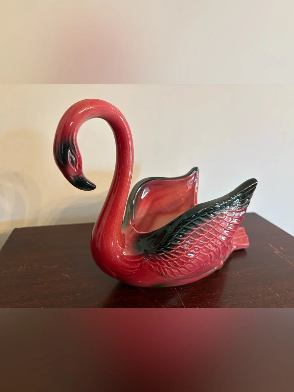 Vintage MCM Pink Flamingo /Swan planter by Maddux of California - ceramic